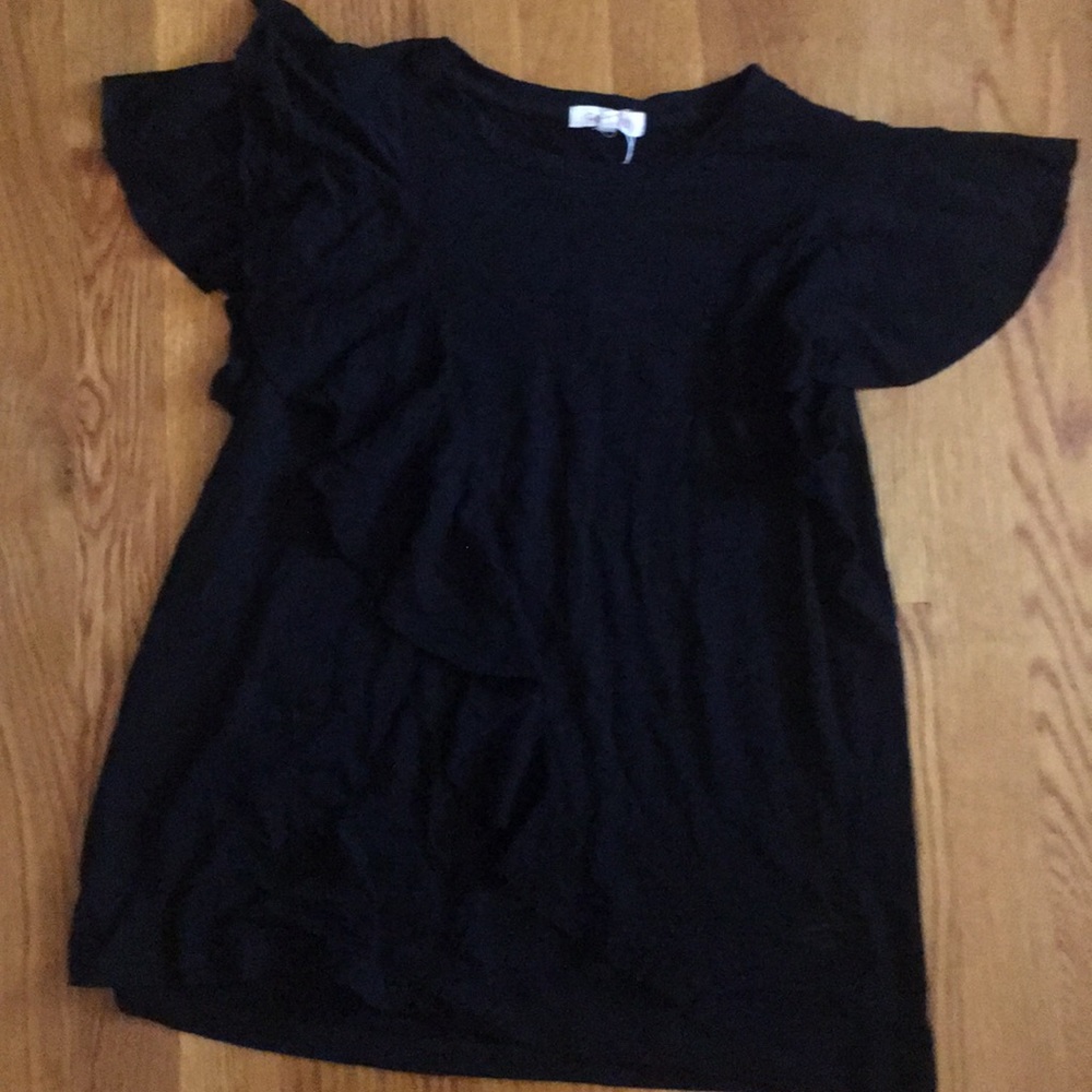 GOLDIE Cross Ruffle Tee